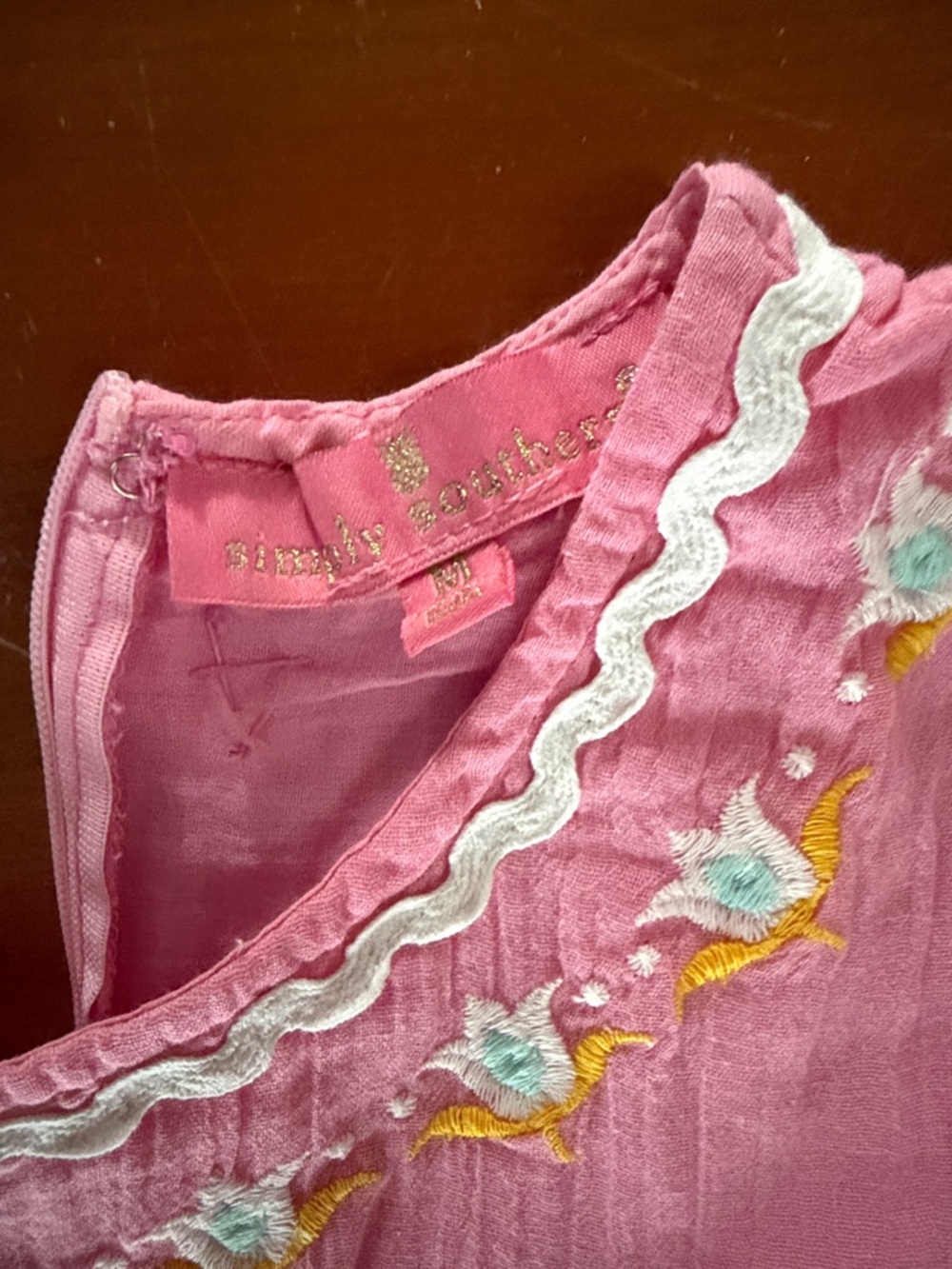 Simply Southern Pink Romantic Cottage Lace Lined Boho Dress.
Medium - Picture 3 of 4